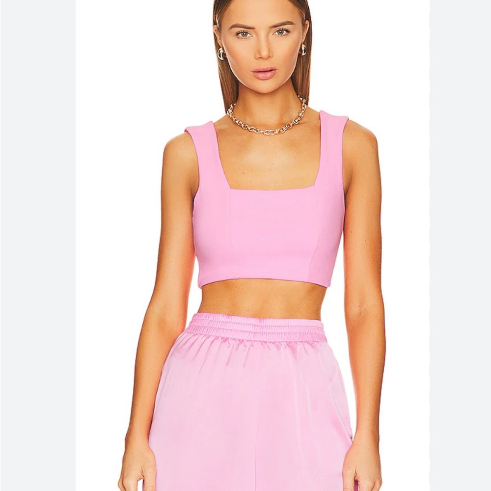 Show Me Your Mumu Ansley Crop Top Pink